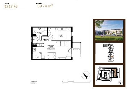 2 pokoje| I piętro | 39,74 m² | budynek B | Parkowa 5 | Grudzień 2026