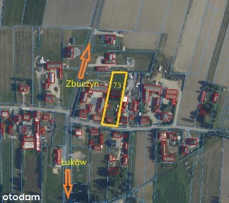 DZIAŁKA Z ZABUDOWANIAMI W GRODZISKU obok Zbuczyna