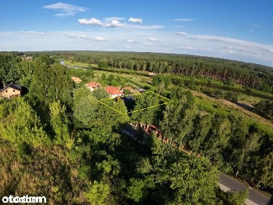 Drewniany dom bezpośrednio nad Pilicą | Zakościele k. Inowłodza