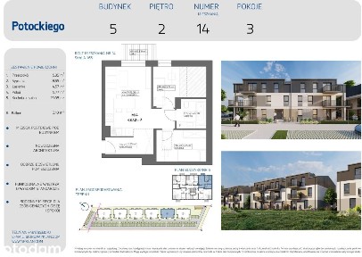Opcja Pod Klucz| 3 pokoje |46,25 m² |ul.Potockiego