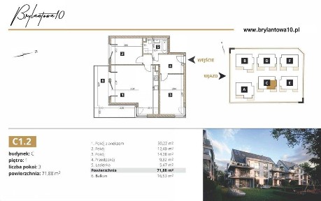 Apartament z imponującą strefą dzienną i przestronnym balkonem