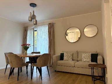 W pełni wyposażone mieszkanie dwupokojowe 36,23 m² z balkonem