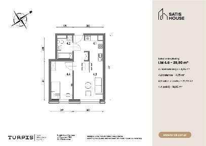 Satis House Mieszkanie 39,9m - I.M.4.6