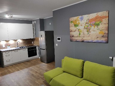 Do wynajęcia mieszkanie 34 m², 2 pokoje, Kraków Wrocławska- NY Residence, wysoki standard, balkon z widokiem na ogród, dostępne od zaraz.