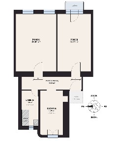Mieszkanie 77,2 m² | 2 duże pokoje | Balkon |TOP lokalizacja