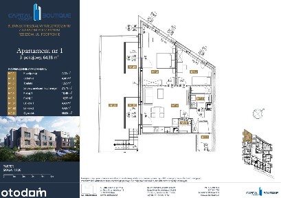 3 pokoje, 61,26 m², balkon Boutique Rzeszów Centrum Klucze 2026