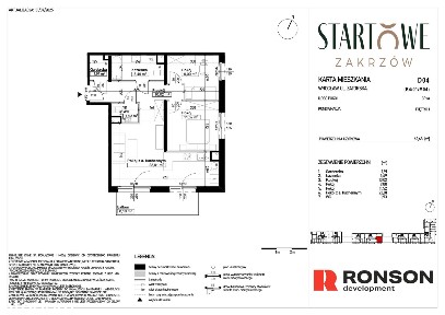 3-pokojowe mieszkanie 62m2 + balkon
