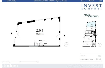 Lokal użytkowy w Nowym Orłowie o powierzchni 88,04 m2