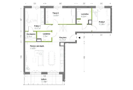 Apartament z super układem, 4/5 pok z GARDEROBĄ i BALKONEM ponad 10m2!