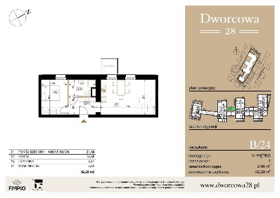 Dworcowa 28| mieszkanie 2-pok. | B/24