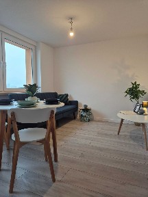 Salon z aneksem kuchennym + sypialnia po generalnym remoncie + balkon Katowice
