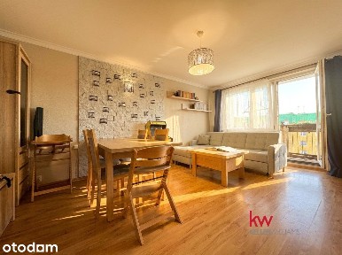 3 pokoje 60 m² z balkonem. Ogrzewanie i woda z mi