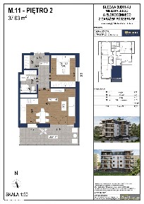 Mieszkanie M.11 - 37,03 m² | II piętro | Os. Na Stoku 118, Kielce