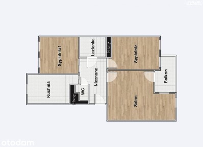 3 pokoje / 1 piętro / 66,10m2 / Czuby