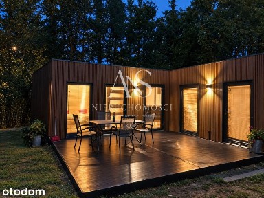 Drewniany domek 35 m² z tarasem 25 m²