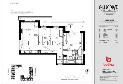 Bartodzieje apartamentowiec Gajowa 20, 4 pokoje, duży balkon