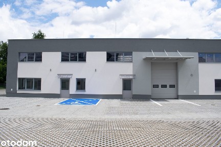 Hala magazynowa z cz. handlowo-biurową, pow. 1277 m2