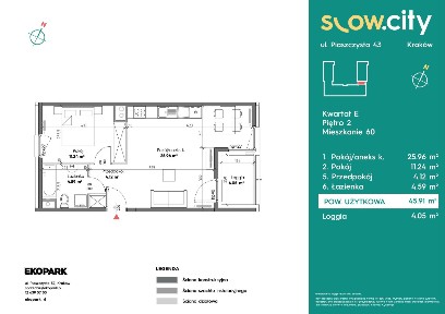 2-pokojowe mieszkanie 45m2 + loggia Bez Prowizji