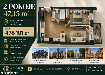 2 pokoje | Łódź Fabryczna | Parking | Centrum | Piotrkowska | Uczelnia