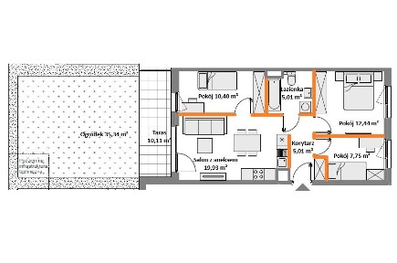 Mieszkanie 4 pokoje | 60 m² | Ogród z fajnym tarasem | Świetna okolica