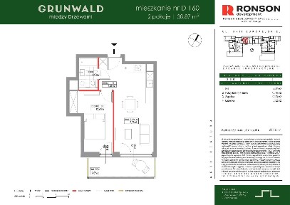 2-pokojowe mieszkanie 38m2 + balkon Bez Prowizji