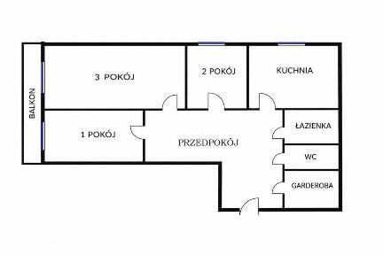 3 pokoje, kuchnia, duży balkon. Rondo Wiatraczna