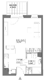Mieszkanie inwestycyjne z widokiem na rzekę Motławę 31,8m2 GDANSK