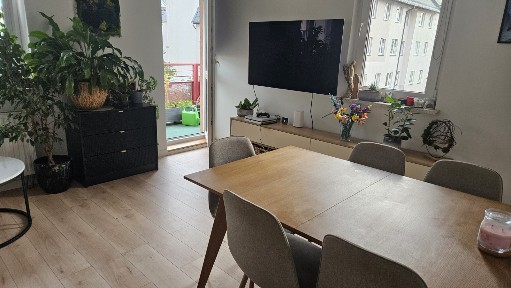 Wynajmę mieszkanie. Gdańsk Orunia Górna. 54m 2 pokoje z balkonem i parkingiem