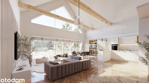 Parterowy dom wolnostojący I 1018 m² działki | Przeszklenia | Scandi