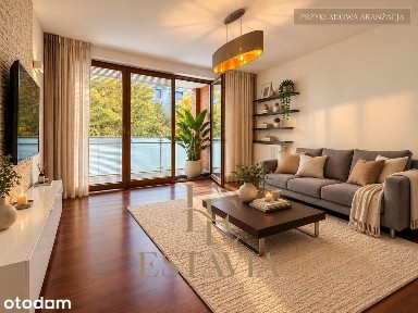 Jasny apartament 101 m² z dużym tarasem i garażem | Wilanów