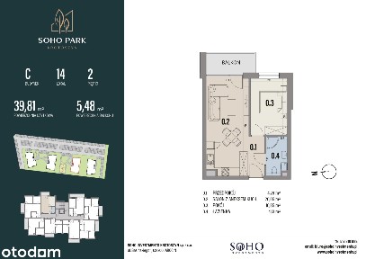 mieszkanie 39,81m2 Soho Park Krotoszyn III ETAP