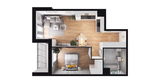 2-pokojowe mieszkanie 53m2 + loggia Bez Prowizji