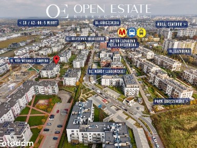 3 pokoje i oddzielna kuchnia | Weranda na patio | Metro Lazurowa 2027