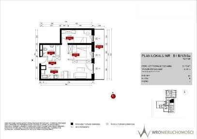 3 pokoje | 51,75 m² | 8 piętro | balkon 13 m² | Wrocław