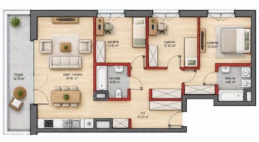 OKAZJA: 4 pokoje, 98 m² i duża loggia 12m² | ATAL Sky+ | Koszutka