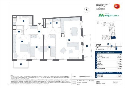 4-pokojowe mieszkanie 105m2 + 2 balkony