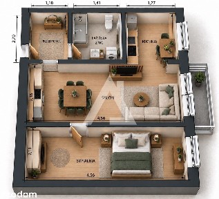 ul Chłodna, blok, 2 pokoje, 37,31 mkw, balkon