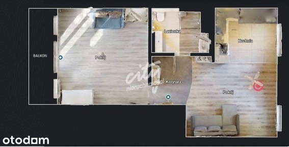 [3D] Przestronne 2-pokojowe, balkon, piwnica