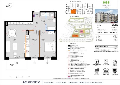 2-pokojowe mieszkanie 57m2 + balkon