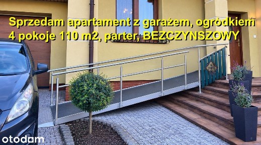 Apartament bezczynszowy z ogródkiem i garażem
