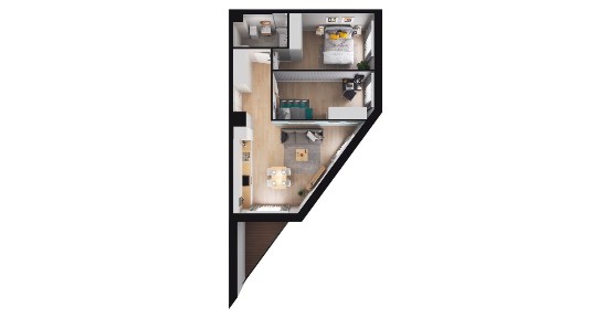 3-pokojowe mieszkanie 54m2 + balkon