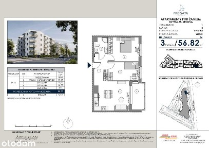 3-pokojowe mieszkanie 56m2 + balkon Bezpośrednio