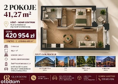 Gotowe | 2 pokoje | Centrum Łodzi | Parking |Dworzec Łódź Fabryczna