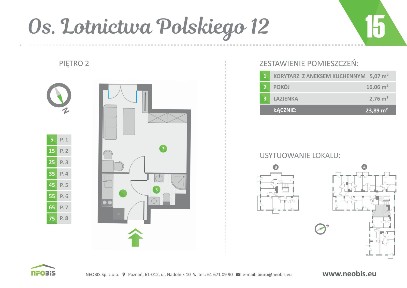1-pokojowe mieszkanie 23m2 Bezpośrednio