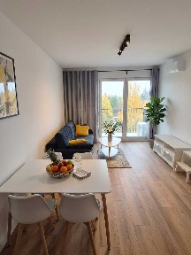 Wykończone mieszkanie ok. 40 m2 z widokiem na zieleń + M. postojowe, klimatyzacja