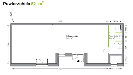 Nowy lokal 82m2, handel, usługi, medyczne, gastro, Architektów, Wrocła