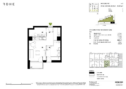 2-pokojowe mieszkanie 39m2 + balkon