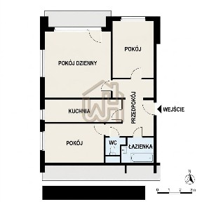 3 pokoje - oddzielna kuchnia - 12 piętro