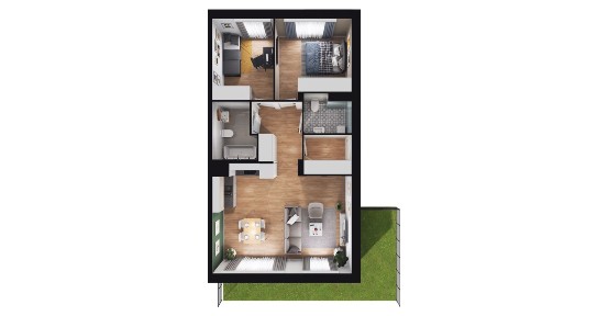 3-pokojowe mieszkanie 62m2 Bezpośrednio