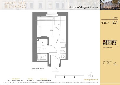 1-pokojowe mieszkanie 13m2 Bezpośrednio
